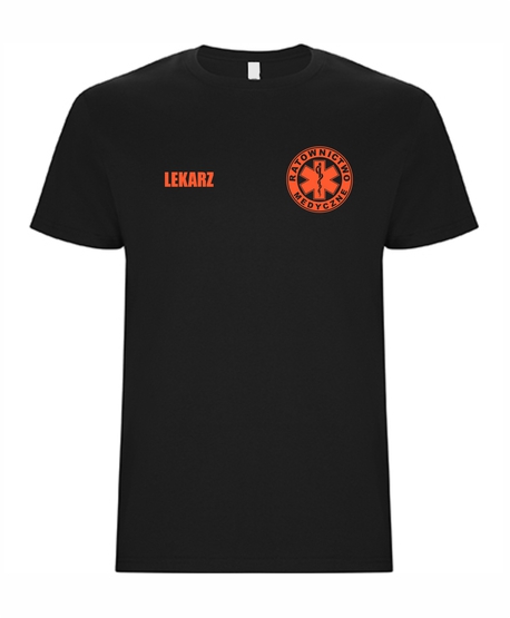 Koszulka bawełniana MĘSKA czarna - LEKARZ (1)