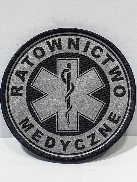 Emblemat Ratownictwo Medyczne - odblask, rzep (1)